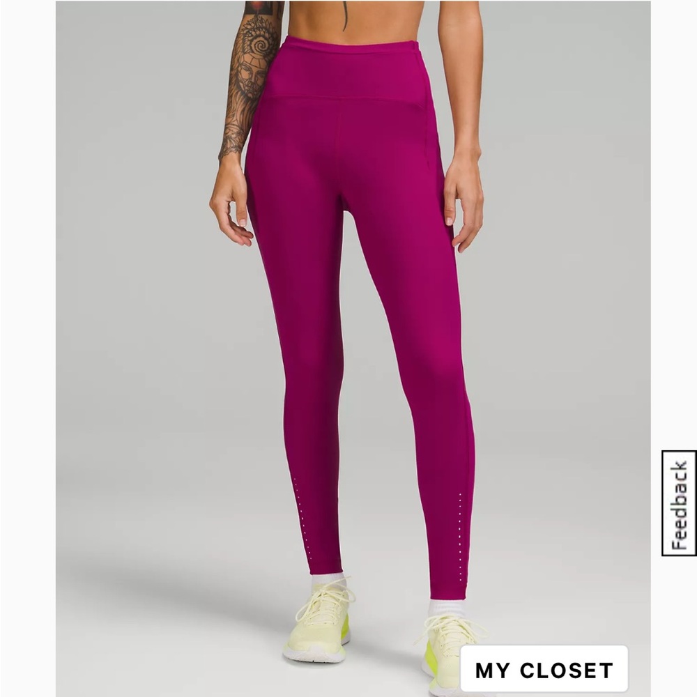 Lululemon Swift Speed High-Rise Tight 28" in Magenta Purple - Size 6